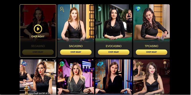 Những sảnh nổi tiếng xuất hiện tại danh mục Casino  của Win55